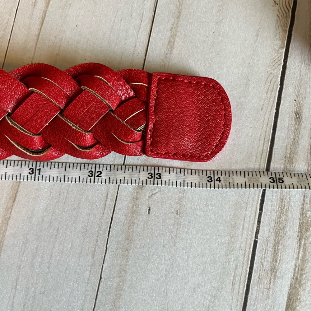 Charming Charlie Red Woven Belt - Picture 7 of 8